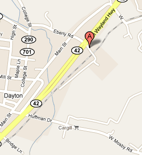 Map to Valley Water Gardens