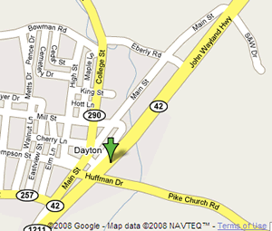 Map to Valley Water Gardens